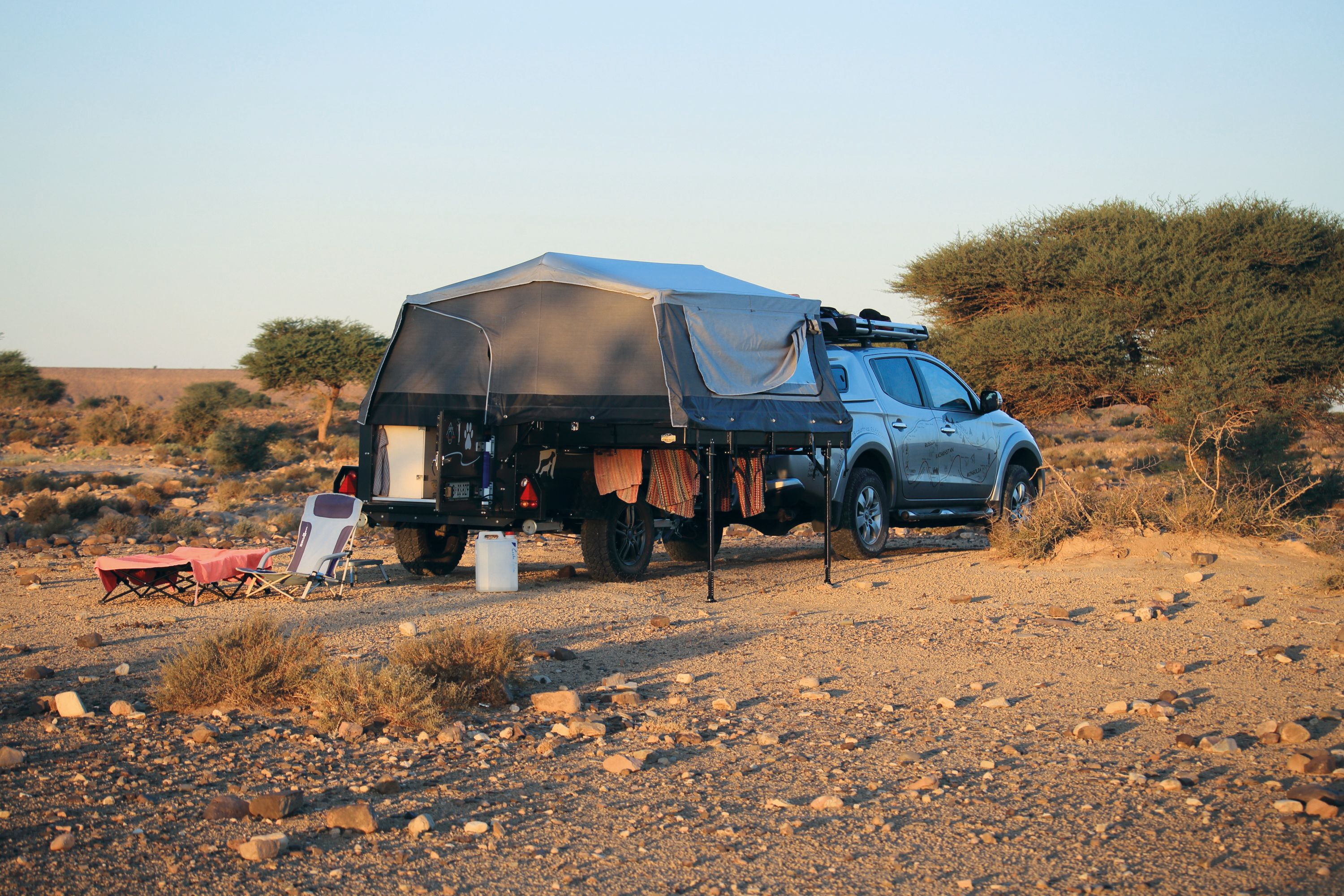 Klappcamper in Natur